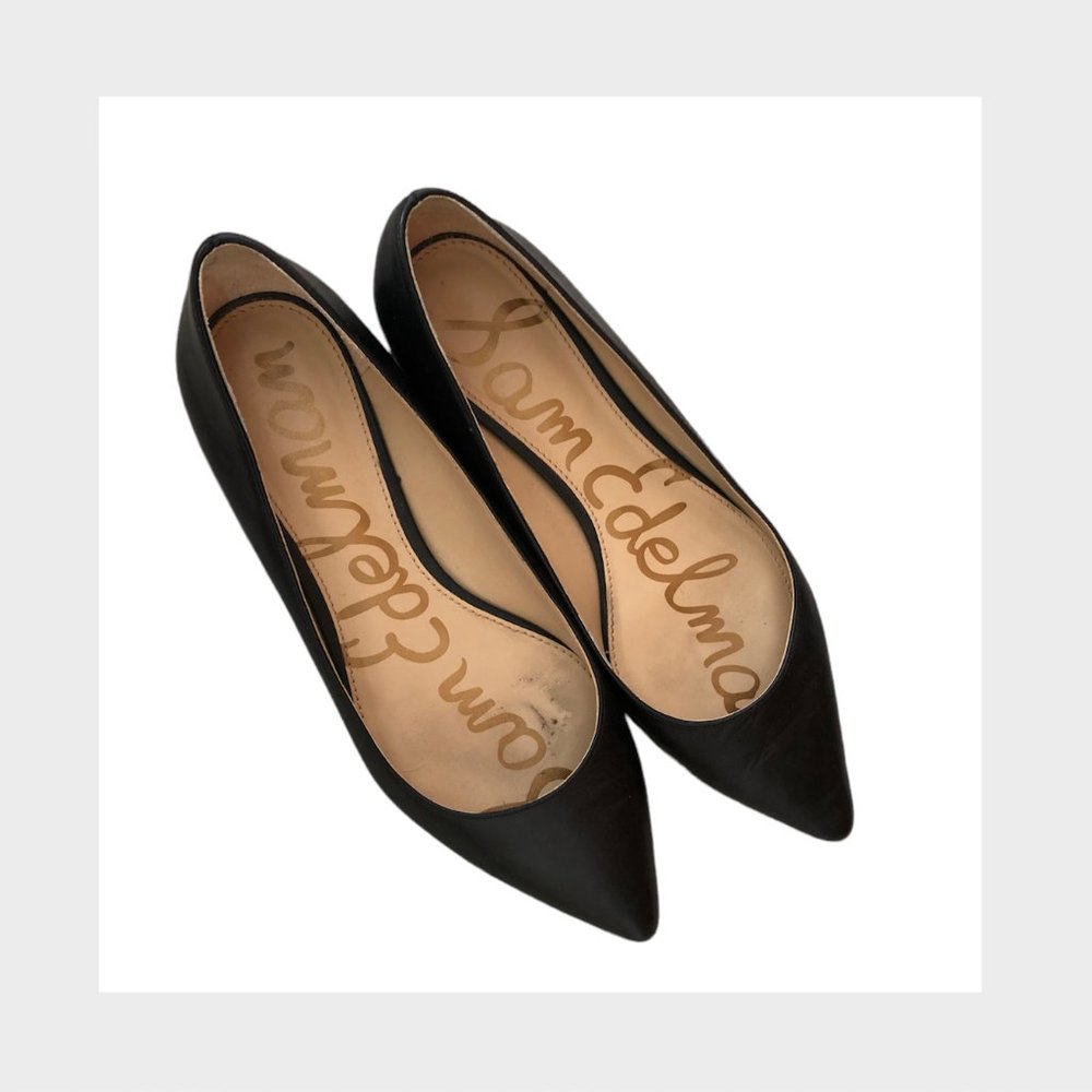 Sam Edelman "Reyanne" Pointy Toe Studded Heel Flats